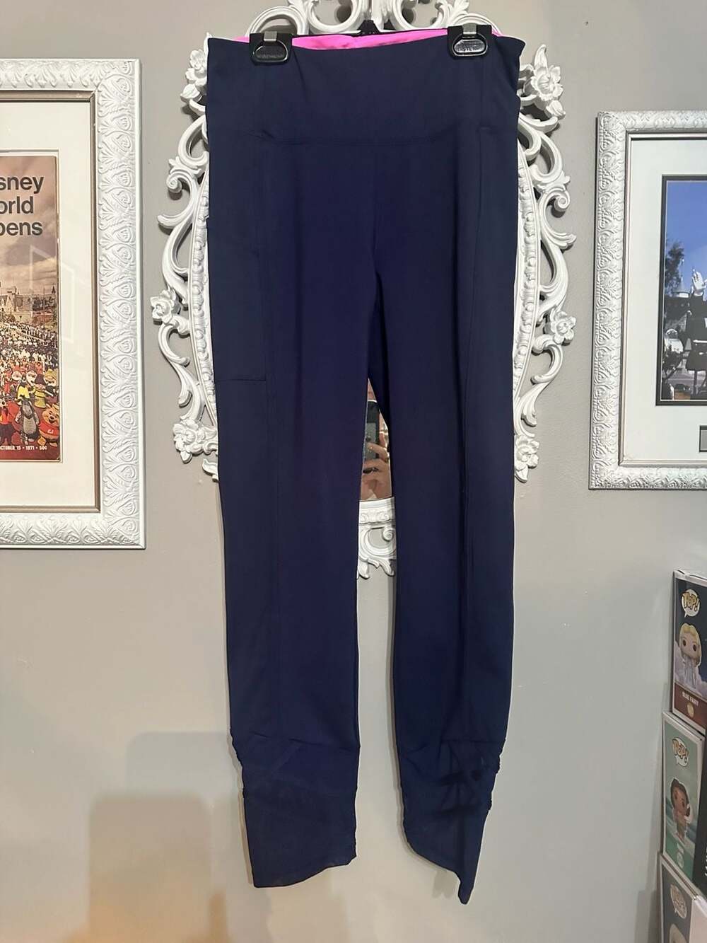 Lilly Pulitzer Luxletic Navy Mesh Cuff Active Leggings